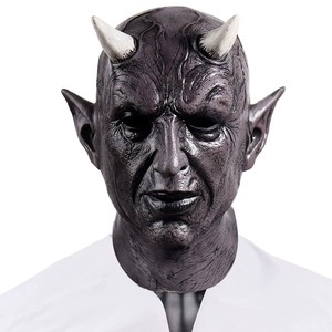 DAMAI 3D Cosplay Mephistopheles Mask Costume Prop Devil Killer Latex Horror Demon Horn Mask Helmet - Product Image 3