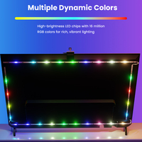 Bande lumineuse LED flexible Smart Ambilight pour TV et PC de 40 à 100 pouces, synchronisation musicale, écrans FancyRGB, couleurs de rêve, pour la maison