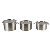 Batterie de cuisine moderne à corps court, grande capacité, ustensiles de cuisine commerciaux, ustensiles de cuisine pour cantine, marmite à soupe pour hôtels et restaurants