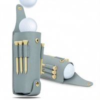 Pochette en cuir PU pour balles et tees de golf, mini sac de golf léger, organisateur, accessoire sportif avec logo personnalisé