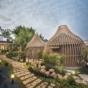 Su misura singolo strato di lusso a forma di gabbia per uccelli grande albero artificiale casa prefabbricata vittoriana per alberghi case prefabbricate - Product Image 4