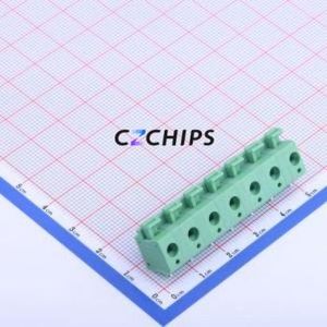 KF236-7.5-7P Spring Terminal Block Through hole Component (THT),P=7.5mm Connector 1x7P 7.5mm Green 7P - Product Image 1