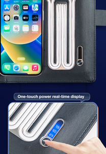 Carnet de notes professionnel en <span class=keywords><strong>cuir</strong></span> PU A5 personnalisé, <span class=keywords><strong>bloc</strong></span>-notes à pages mobiles <span class=keywords><strong>rechargeable</strong></span> changeant de couleur avec chargeur filaire et sans fil - Product Image 2