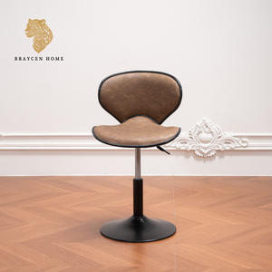 Tabouret de bar pivotant rétro industriel, réglable en hauteur, en similicuir, adapté aux animaux domestiques, pour comptoir de <span class=keywords><strong>cuisine</strong></span> - Product Image 1