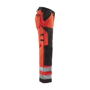 BLAKLADER - 156618115599C62 Hi-Vis <b>trousers</b> without nail pockets Red/<b>Black</b> - EAN 7330509413760 HI-VIS <b>WORKWEAR</b> - Product Image 3