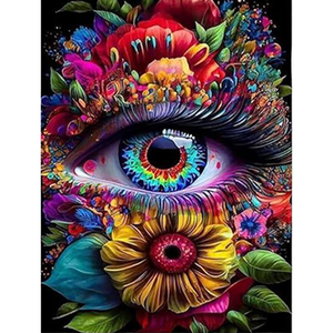 New Floral Eye DIY Diamond Art <strong>Painting</strong> Set Printed on <strong>Velvet</strong> Canvas Plastic Diamond Drill for Eye-catching Eye <strong>Paintings</strong> - Product Image 1