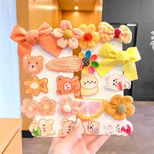 10pcs Set New Children's Cute Cartoon Hairpin Acessórios Princesa Headpiece Meninas Side Clip Bb Hairpin Baby Hair Acessórios