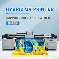 Imprimante hybride à jet d'encre UV haute précision LANQI RM2100MAX pour matériaux publicitaires, matériaux flexibles, imprimante à plat pour rouleaux