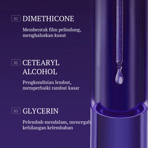 Masque capillaire à la glycérine KORMESIC certifié Bpom 500ml, hydratant, réparateur, soyeux, anti-frisottis, conçu pour les cheveux colorés - Product Image 5