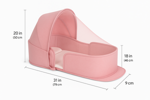 Katlanabilir bebek yatağı & bebek bezi çantası | Cibinlik & gölgelik su geçirmez Oxford kumaş ile taşınabilir seyahat bassfabric - Product Image 6
