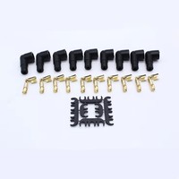 Jeu de fils de bougies d'allumage bleus de 8 mm à 90 degrés pour HEI Chevy SBC BBC Ford Mopar 350 454 V8