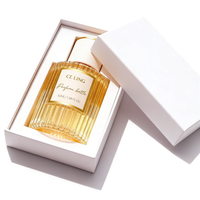 Flacon de parfum en verre de haute qualité 30ml 50ml 100ml Contenant vide avec pulvérisateur et couvercle Logo personnalisé et boîte cadeau disponibles