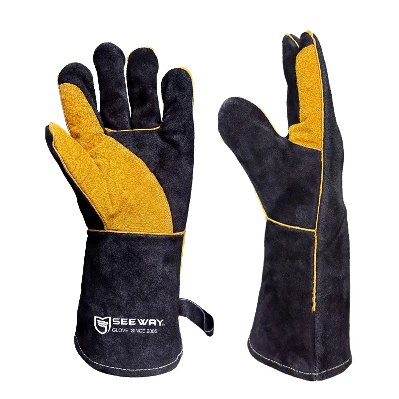 Термостойкие кожаные перчатки для заварки, 932 градусов