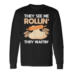 T-shirt Lefse Shirt Norwegian Flatbread da adulto, taglia Small, vestibilità classica, girocollo, manica lunga - Product Image 1