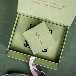 Special Paper Gold-Stamped Bronzing <b>Box</b>-In-<b>Box</b> Jewelry Packaging Ribbon Custom Logo Light Luxury <b>Gift</b> <b>Box</b> - Product Image 4