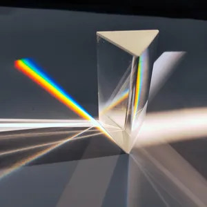 Verre optique K9 à prisme triangulaire cristal, lentille de 3 pouces pour prise de vue en Studio Photo