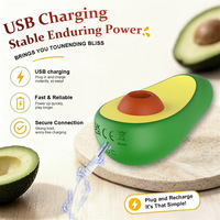 Avocado Sexspielzeug Vibrator für Frauen, Niedlicher Fruchtform-Mini-Klitoris-Saugvibrator, Silikon-Klitoris-Nippel-Stimulator für Paare