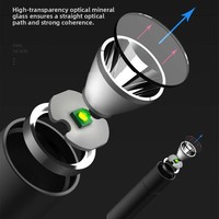 Senter Mini LED Daya Tinggi 10W Lampu Samping COB Plastik USB Isi Ulang Baterai 400mAh Multifungsi Zoom Portabel untuk Hiking