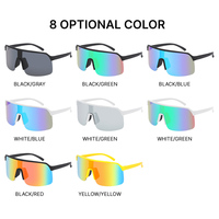 Lunettes de soleil de cyclisme en plein air UV400 pour hommes Lunettes à lentille PC surdimensionnée avec grand cadre disponible Blanc Jaune Gris Couleurs