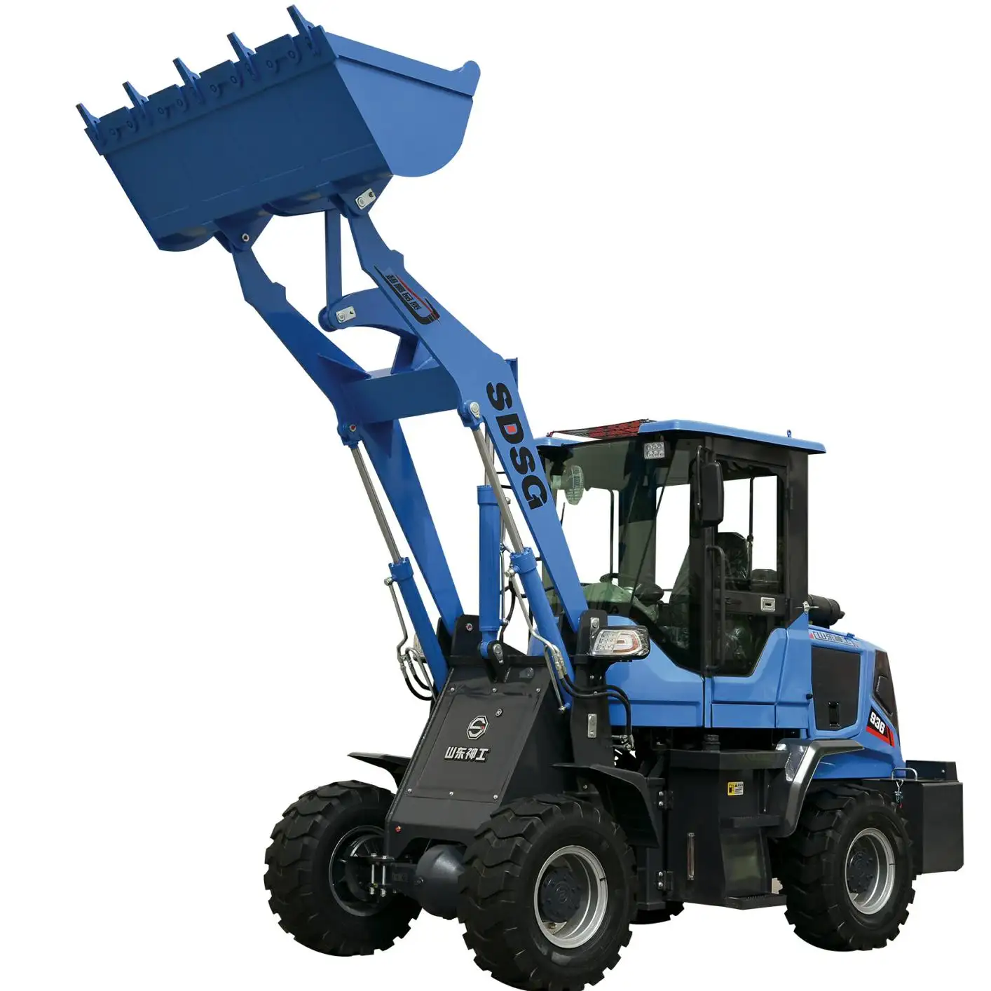 Heavy construction machinery 2 ton SDSG loader Front loader SG938 four-wheel drive wheel loader suitable for construction sites,