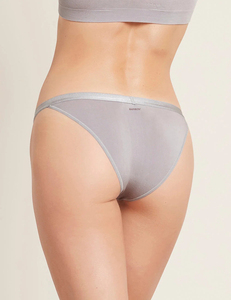 Bikini de corte alto, cintura elástica suave, mentiras planas, comodidad, una sola capa, escudete acanalado, ropa interior para mujer, calzoncillos, Bikini - Product Image 5