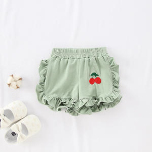 Shorts d'été pour enfants de haute qualité en gros, avec volants et broderies, pour petites filles - Product Image 3