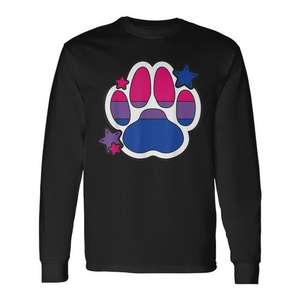 Bisexual Furry Paw <b>Pride</b> Long Sleeve T-<b>Shirt</b> LGBTQ Month <b>Gay</b> Rights - Product Image 1