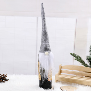 Christmas Decoration Creative Old Forester Champagne Desktop Atmosphere Decoration <b>Red</b> Wine Bottle Cover - Product Image 4