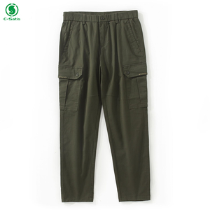 Pantaloni Casual dritti da uomo in tinta unita <span class=keywords><strong>con</strong></span> tasche larghe <span class=keywords><strong>con</strong></span> coulisse elasticizzati pantaloni Cargo Casual - Product Image 2