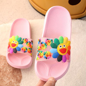Sandales d'été douces et confortables pour filles, motif tournesol, antidérapantes, mignonnes, pantoufles cool pour la maison, parent-enfant - Product Image 2