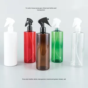 Pulverizador de bomba de ratón pequeño japonés de hombro plano de 500ml botella dispensadora de cosméticos de plástico PET de niebla fina con embalaje Brother - Product Image 3
