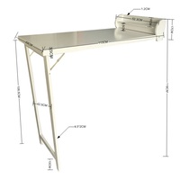 MDF table pliante tenture murale bureau d'ordinateur de salon table d'étude cloison de maison bureau dissimulable table pliante murale