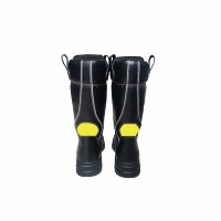 Bottes en cuir de pompier portables de haute qualité, chaussures de sécurité de sauvetage pour pompiers