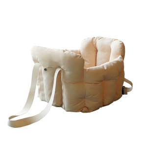 Housse de siège de voiture pour animaux de compagnie, blanc cassé, imperméable, détachable, pour chiens et chats, protection du siège arrière - Product Image 5