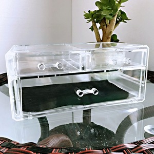 יוקרה זהב יווניות תיבת אחסון איפור אקריליק ברור איפור עבור תכשיטים שפתון קוסמטיקה פרימיום - Product Image 6