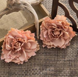 Simulation de tête de fleur de pivoine en soie, fleur artificielle, matériel pour couronne faite à la main, accessoire de décoration pour coiffure, 1 pièce - Product Image 5