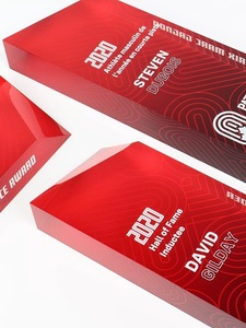 Ventes chaudes Prix d'usine Trophées en acrylique vierges personnalisés gravés avec impression intégrale pour une utilisation publicitaire Impression offset 4C CMYK - Product Image 2