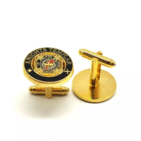 Boutons de manchette en émail doux et dur pour hommes, boutons de manchette avec Logo gravé