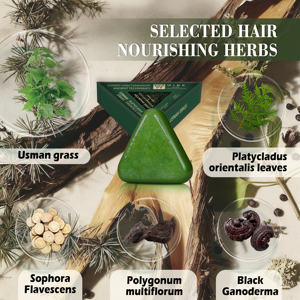 Sabun Sampo Rambut Usman Grass 100g Buatan Tangan Mengandung Ekstrak Herbal Hijau untuk Anti Rontok dan Merangsang Pertumbuhan Rambut dengan Aroma Segar - Product Image 4