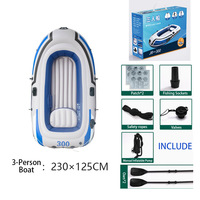 Bateau pneumatique en PVC épaissi pour 2 à 4 personnes, bateau de pêche résistant à l'usure, bateau à rames OEM ODM