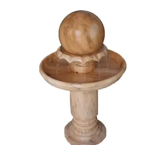 Boule de fontaine de Jade de marbre roulant d'intérieur avec lumière de LED usine de chine