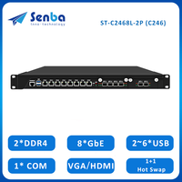 ST-C2468L-2P 1U Router Server Support LGA1151 8 GbE 1 + 1 Hot Swap PCI-E x8 SFP + Firewall Netwotk Security Server pc case