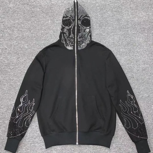 Conjuntos de Ropa Urbana de Invierno Personalizados para Hombre, 100% Algodón, Sudadera con Cremallera, Sudadera con Capucha y Cremallera Completa, Estilo Holgado con Letras, Ecológico, OEM - Product Image 5