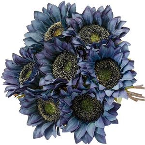 Grace Sunflower <b>Artificial</b> <b>Flower</b> Single Stem High Simulation Silk <b>Flower</b> Wedding Home Decoration Prop - Product Image 5