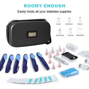 Sac à stylo refroidisseur d'insuline portable personnalisé EVA étui de voyage approuvé par le TSA avec affichage de la température pour médicaments glacière pour diabétique - Product Image 4