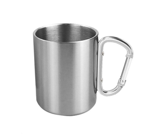 300ml en acier Inoxydable Randonnée Boucle <span class=keywords><strong>Tasse</strong></span> À Double Paroi Sublimation <span class=keywords><strong>Mousqueton</strong></span> <span class=keywords><strong>Tasse</strong></span> - Product Image 3