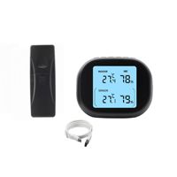 Thermo higrometer pengukur belakang LCD, instrumen temperatur sensor kelembapan akurasi tinggi untuk penggunaan rumah tangga gudang anggur