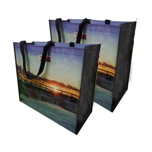 Sac de courses promotionnel écologique en non-tissé, réutilisable et léger, avec impression de logo personnalisé pour le commerce de détail et les événements - Product Image 1