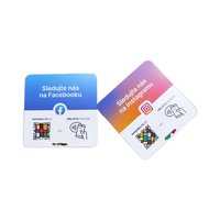 Carte de visite professionnelle en PVC ISO avec logo personnalisé, étiquette RFID en époxy, code QR NFC, puce 13,56 MHz, autocollant pour téléphone, étanche, puces 213/215/216