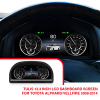 Cockpit virtuel pour voiture Tulis 12,3 pouces pour Toyota Alphard Vellfire 2008-2014, écran de tableau de bord numérique Linux, plug and play